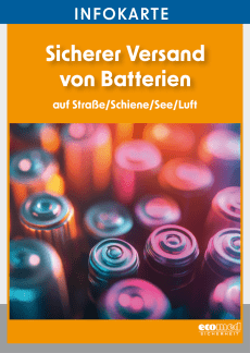 Infokarte Sicherer Versand von Batterien 